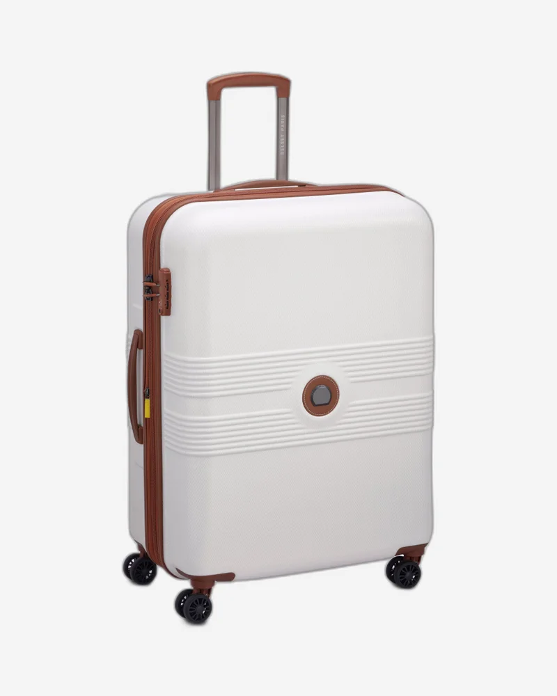 DELSEY Paris  Delsey Flanerie SE 66cm Check In trolley, Champagne, 4 spinner wheels, polycarbonate hard shell, expandable, TSA lock, dual handle, spacious interior, 5-year warranty  | Best Price UAE